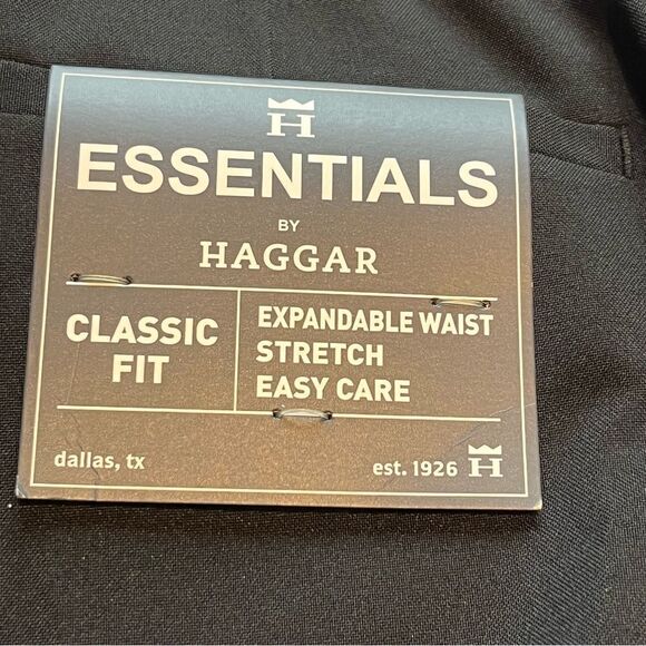 Men's Haggar Classic Fit Dress Slacks Black 40Wx30L - Picture 10 of 11
